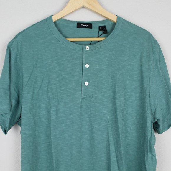 NWT Theory Slub Henley T-Shirt – Classic Casual Everyday Essential Top - Picture 7 of 9